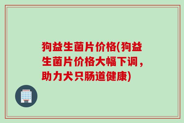 狗益生菌片价格(狗益生菌片价格大幅下调，助力犬只肠道健康)