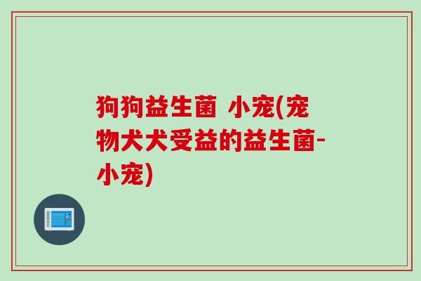 狗狗益生菌 小宠(宠物犬犬受益的益生菌-小宠) 狗狗益生菌 小宠(宠物犬犬受益的益生菌-小宠)
