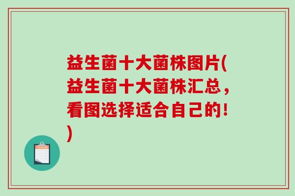 益生菌十大菌株图片(益生菌十大菌株汇总，看图选择适合自己的！)
