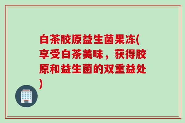白茶胶原益生菌果冻(享受白茶美味，获得胶原和益生菌的双重益处)