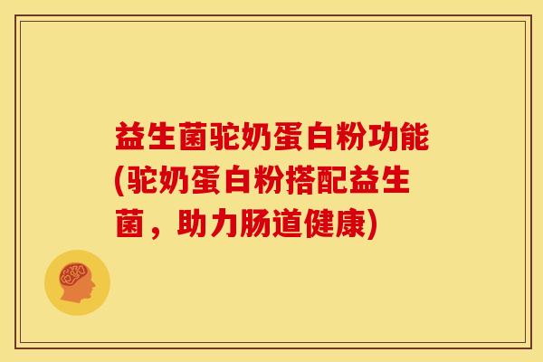 益生菌驼奶蛋白粉功能(驼奶蛋白粉搭配益生菌，助力肠道健康)