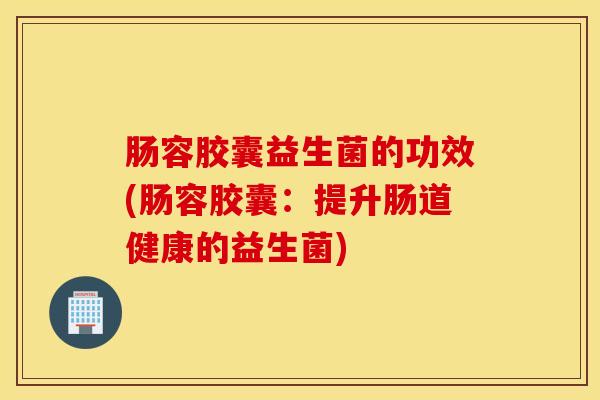 肠容胶囊益生菌的功效(肠容胶囊：提升肠道健康的益生菌)