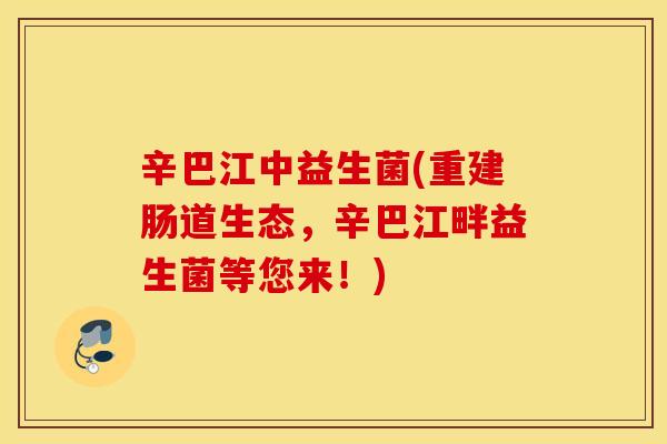 辛巴江中益生菌(重建肠道生态，辛巴江畔益生菌等您来！)