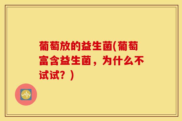 葡萄放的益生菌(葡萄富含益生菌，为什么不试试？)