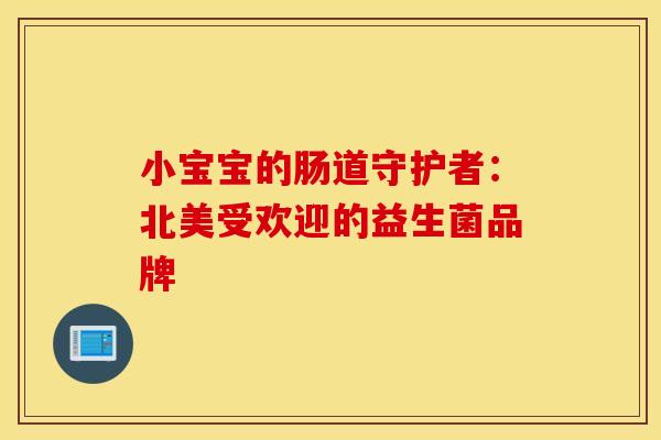 小宝宝的肠道守护者：北美受欢迎的益生菌品牌
