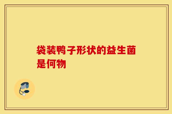 袋装鸭子形状的益生菌是何物