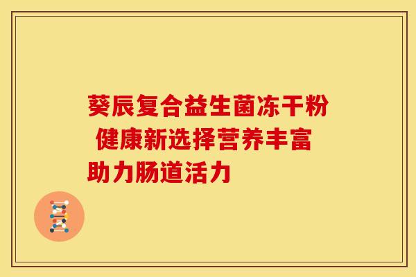 葵辰复合益生菌冻干粉 健康新选择营养丰富助力肠道活力